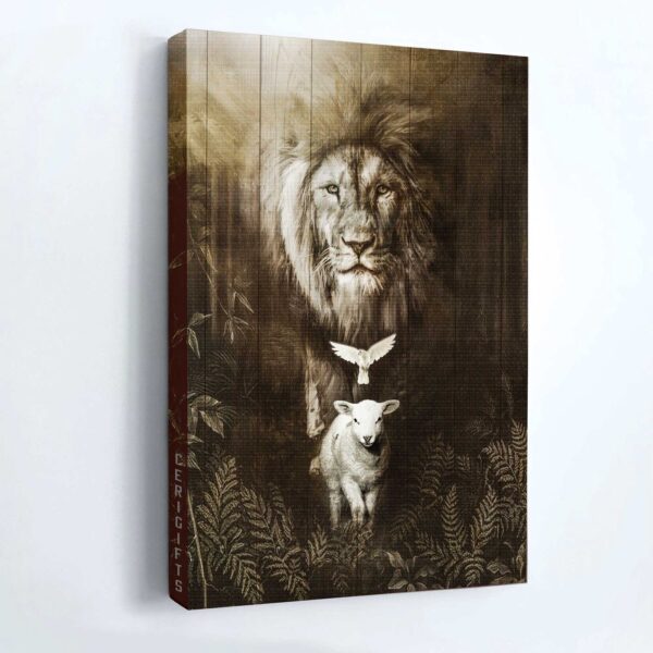 Jesus Portrait Poster – Lion of Judah Lamb of God Dove Home Decor Gift Prints