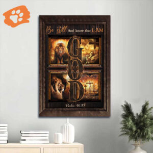 Jesus Lion of Judah Portrait Poster - Christian Home Decor Gift