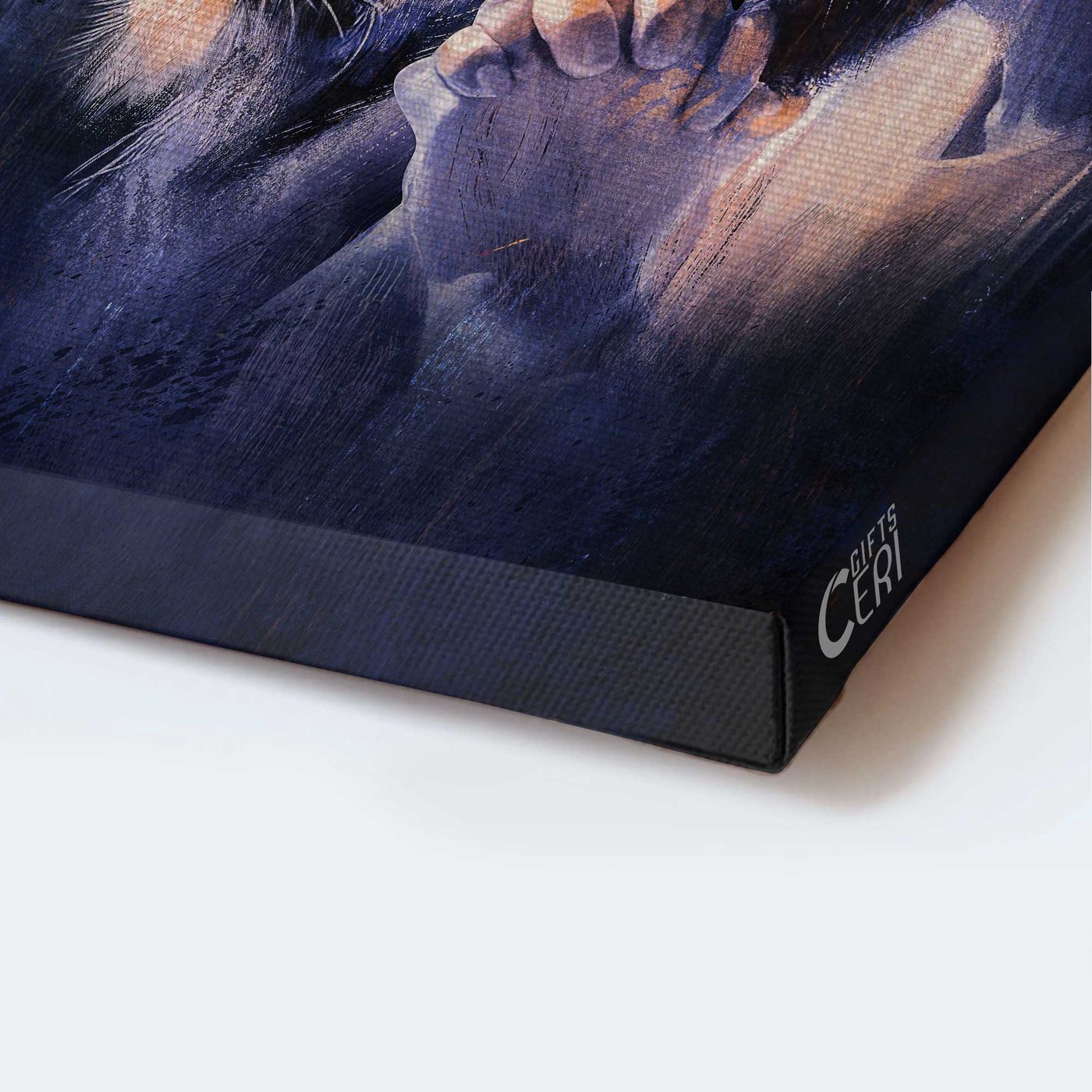 Jesus Portrait Poster – Lion of Judah Purple Halo Healing Prayer Crown of Thorns – Christian Home Decor Gift