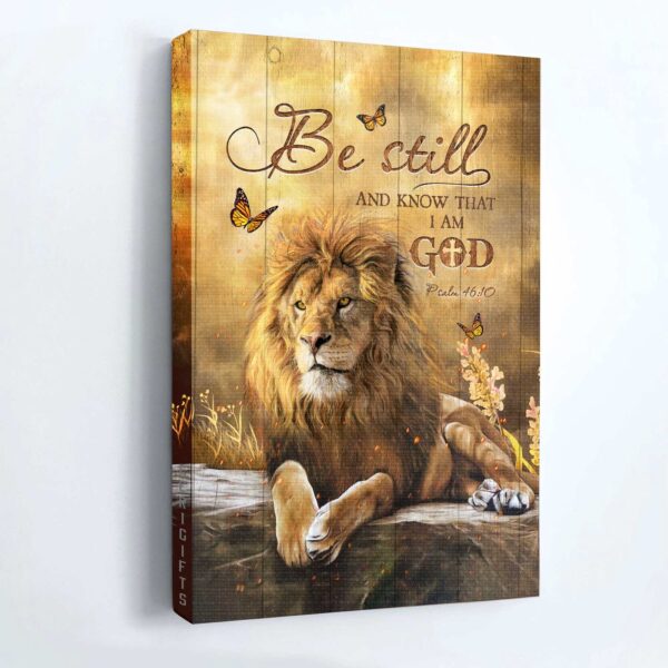 Jesus Portrait Poster Home Decor Gift – Lion of Judah & Butterfly  Poster Home Decor Gift Wall Art for Christian – Be Still & Know God – Prints