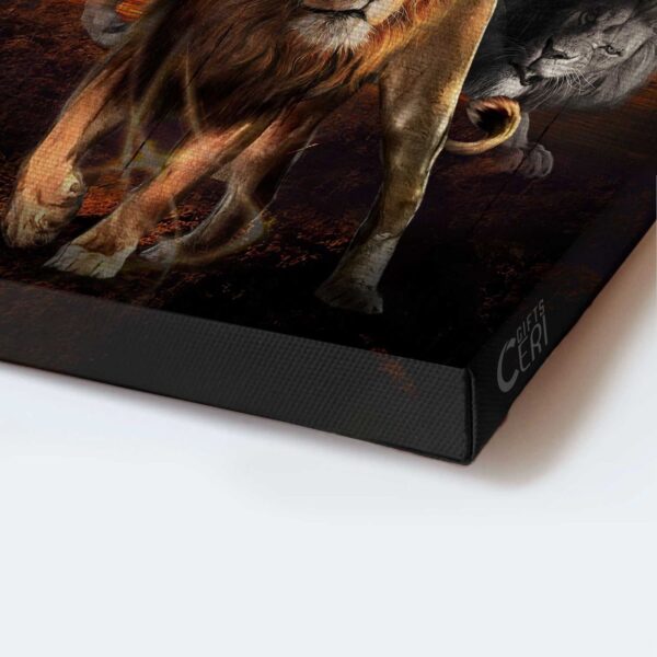 Jesus Lion of Judah Poster – Wooden Cross Home Decor Gift for Christian
