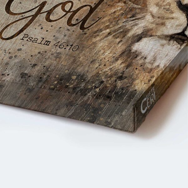 Jesus Lion of Judah Portrait Poster Home Decor Gift – Christian Gift – Be Still and Know God