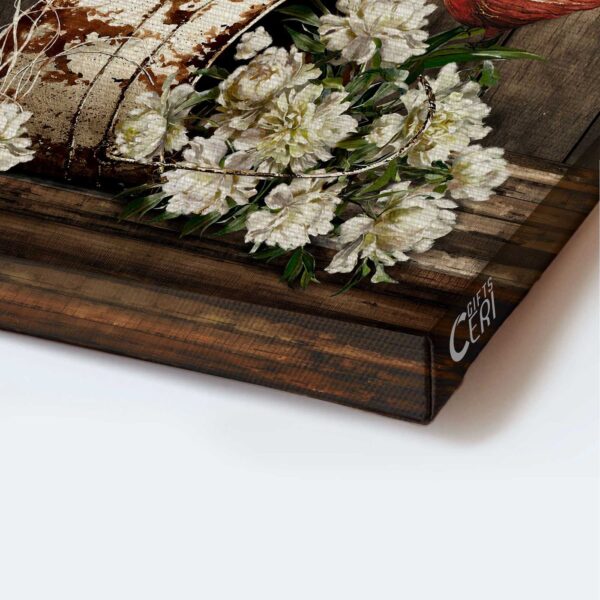 Christian Home Decor Gift: Jesus & Peony Portrait Posters – God Blessed the Broken Road