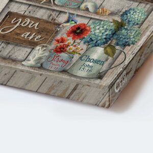 Christian Home Decor Gift - Jesus Portrait with Flower Garden and Hummingbird - Unique God-inspired Poster 3