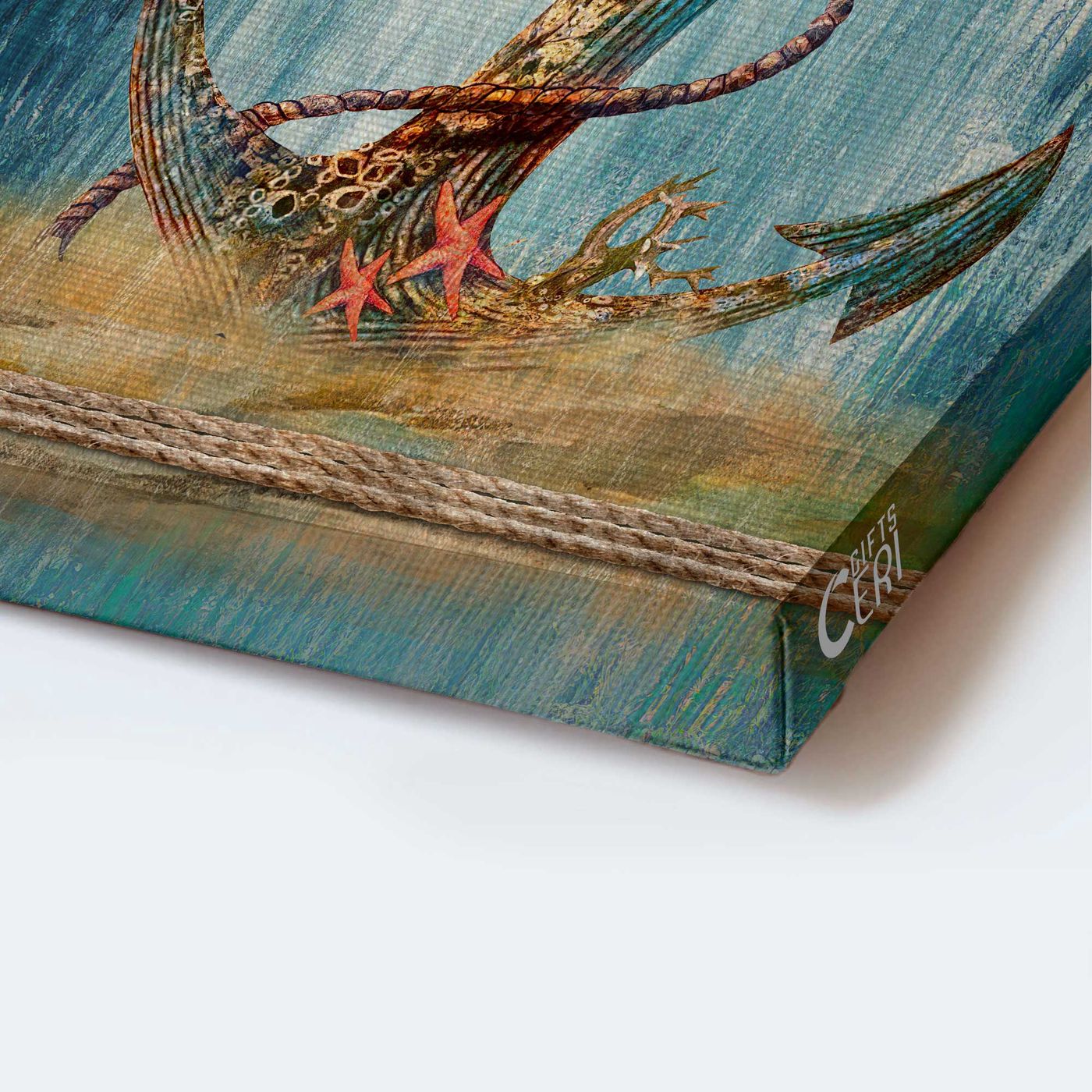 Jesus Portrait Poster – Luxury Anchor Ocean Starfish Home Decor Gift for Christians – Hope Anchors the Soul