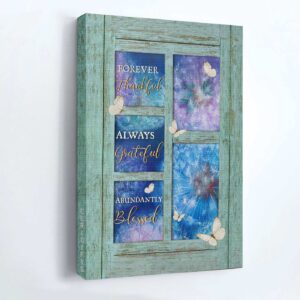 Christian Home Decor Gift: Jesus Portrait with Magic Dandelion & White Butterfly Poster 1