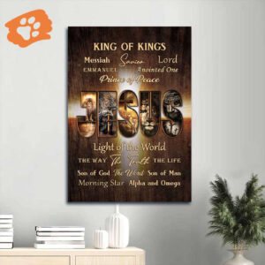 Names of Jesus Warrior Painting Poster - Christian Home Decor Gift Prints