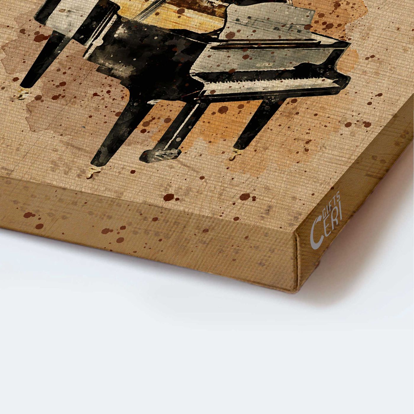 Christian Home Decor Gift: Jesus & Piano Vintage Painting Poster