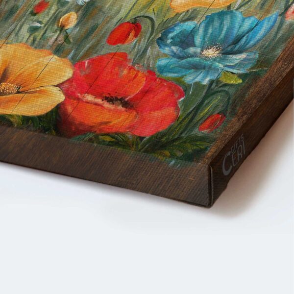 Christian Home Decor: Jesus Portrait Poster with Poppy Butterfly Flower Garden – Trust in the Lord Wall Art