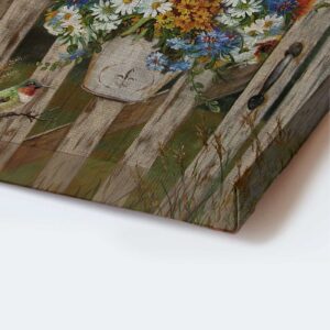 Christian Home Decor Gift: Jesus Portrait & Joy Poster Home Decor Gift Prints with Flower Vase & Butterfly 1