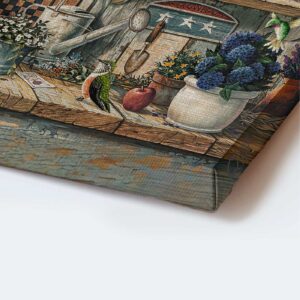 Jesus Portrait Poster Home Decor Gift - Watercolor Hummingbird Kitchen Scene Christian Wall Art 1