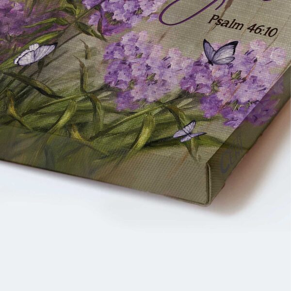 Jesus Portrait Poster Home Decor Gift – Purple Hydrangea & Butterfly Christian Wall Art