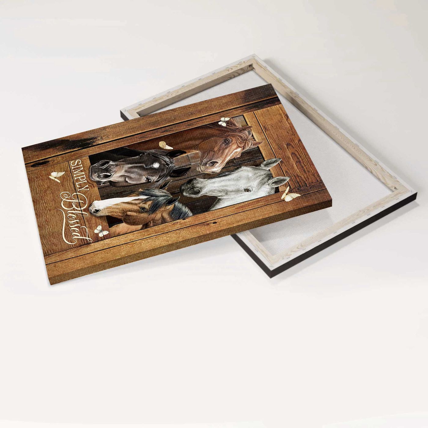 Christian Home Decor Gift: Jesus Portrait Poster with Quarter Horses and Butterfly – Wall Art Prints Christian Home Decor Gift: Jesus Portrait Poster with Quarter Horses and Butterfly – Wall Art Prints