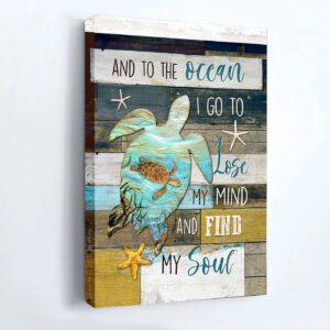 Jesus Portrait Poster Home Decor Gift - Sea Turtle Marine Life Sea Star - Christian Wall Art 1