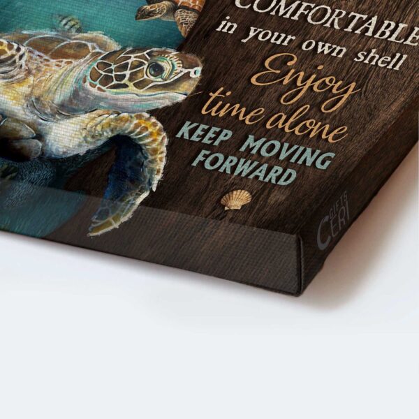 Christian Jesus Portrait Poster: Sea Turtle Pearl Shell Ocean World – Keep Moving Forward Home Decor Gift