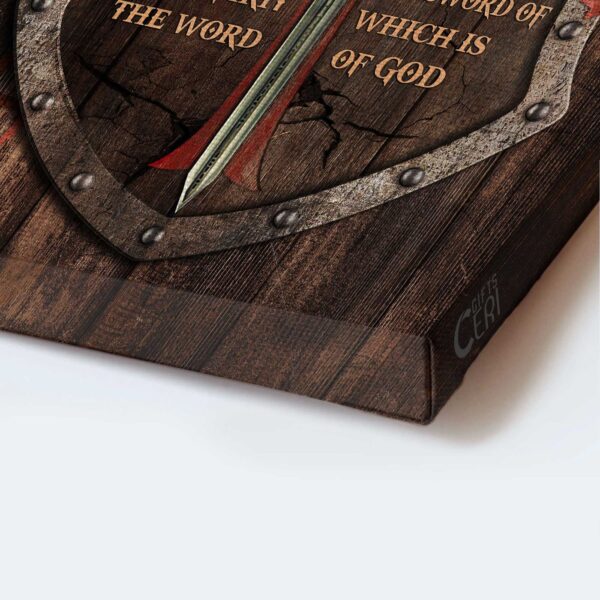Warrior Jesus Shield Drawing Poster: Christian Home Decor Gift with Faith Wall Art Prints