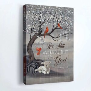 Jesus Portrait Poster Home Decor Gift - Snow Tree Red Cardinal White Lamb - Christian Wall Art 1