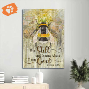 Christian Home Decor Gift: Jesus Portrait & Be Still And Know God Poster