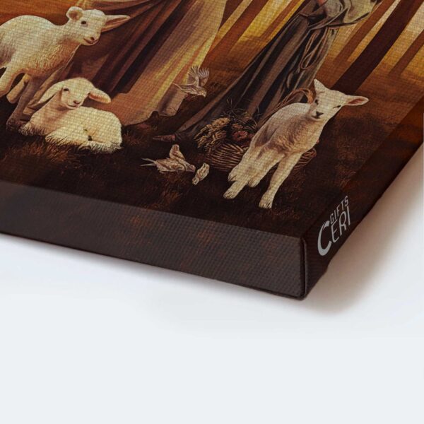 Stunning Jesus Portrait Poster Home Decor Gift – Walking With Jesus in Forest – Ideal Christian Gift