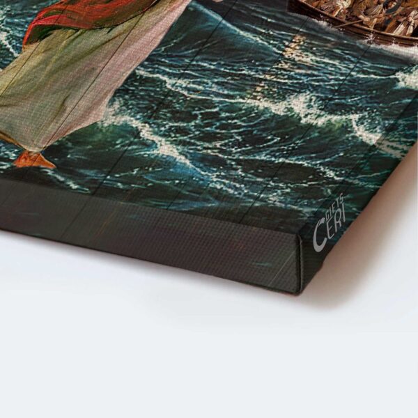 Jesus Portrait and Walking on Water Poster Home Decor Gift for Christian – Stunning Storm Art