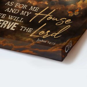 Stunning Jesus Portrait Poster with Sunset Cross and Butterfly - Christian Home Decor Gift 1