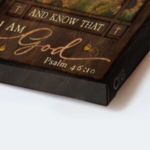 Jesus Portrait Poster: Sunflower Field & Bible Verse Home Decor - Inspirational Gift for Religious Christians 1