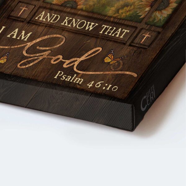 Jesus Portrait Poster: Sunflower Field & Bible Verse Home Decor – Inspirational Gift for Religious Christians