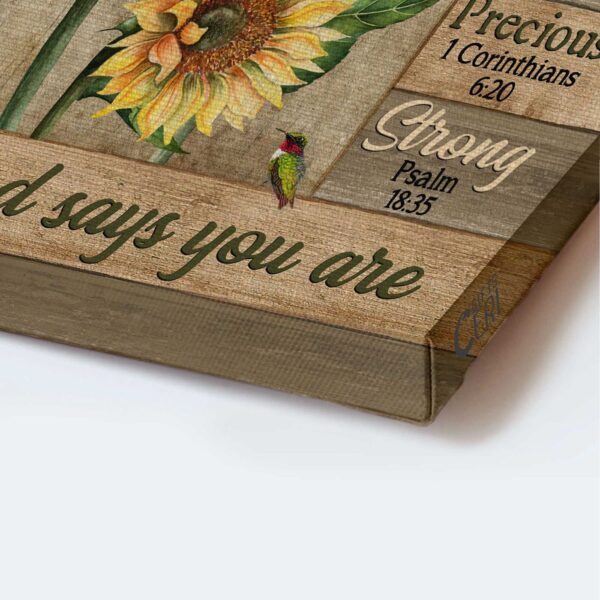 Unique Jesus and Sunflower Hummingbird Poster – Christian Home Decor Gift
