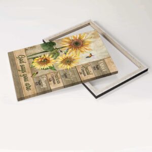 Unique Jesus and Sunflower Hummingbird Poster - Christian Home Decor Gift 3