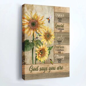 Unique Jesus and Sunflower Hummingbird Poster - Christian Home Decor Gift 5