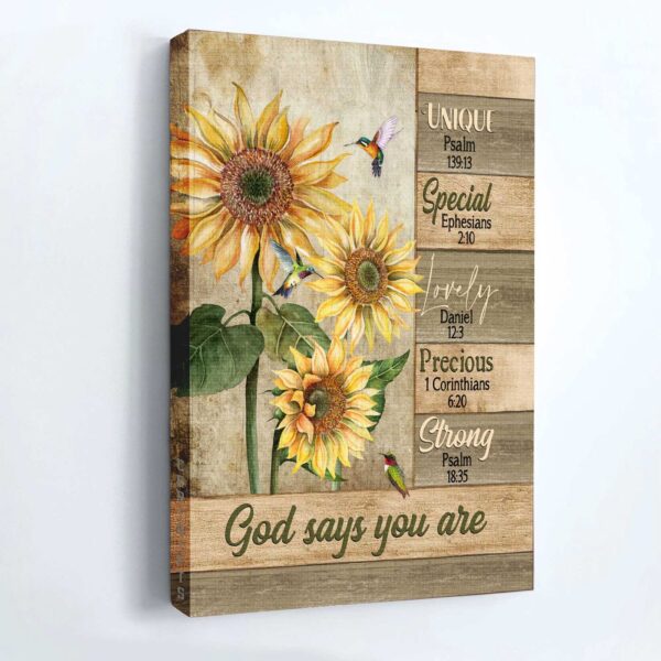 Unique Jesus and Sunflower Hummingbird Poster – Christian Home Decor Gift