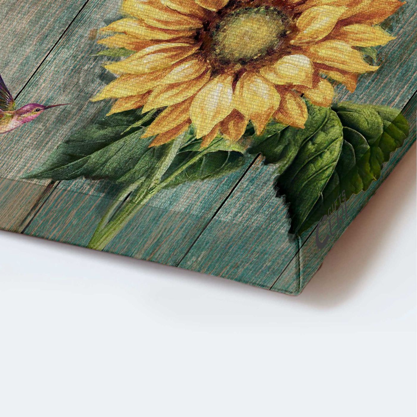 Christian Home Decor Gift: Jesus Portrait Sunflower Hummingbird Vintage Poster – Grow Through What You Go Through