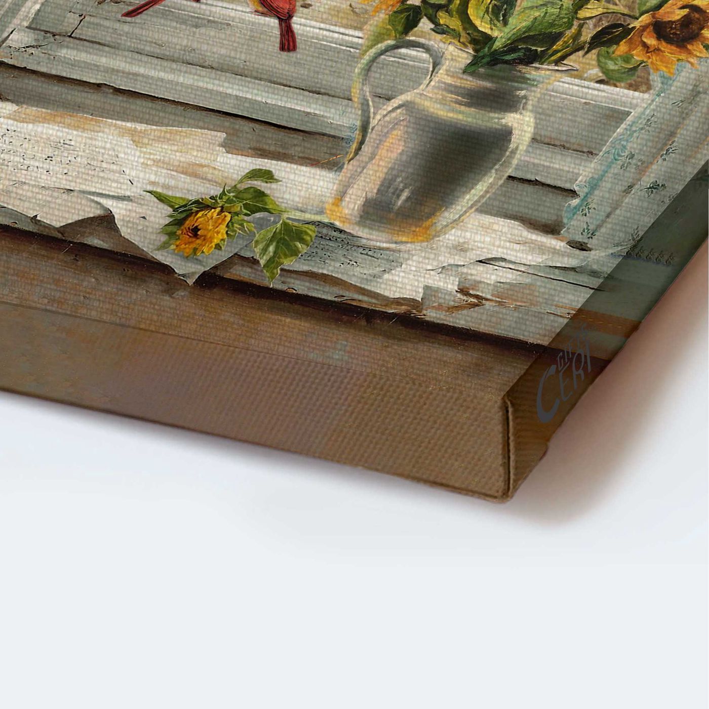 Jesus Portrait Sunflower Painting Vintage Window Beach Poster Home Decor Gift – Christian Be Still And Know That I Am God