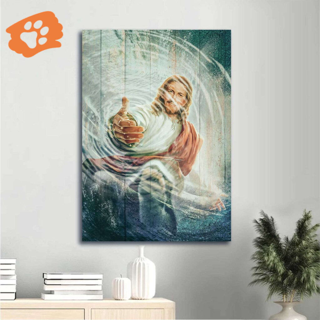 Jesus Portrait Poster – Hand of God Water Home Decor Gift for Christian Jesus Portrait Poster – Hand of God Water Home Decor Gift for Christian