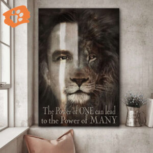 Jesus Lion of Judah Portrait Poster - Christian Home Decor Gift Prints