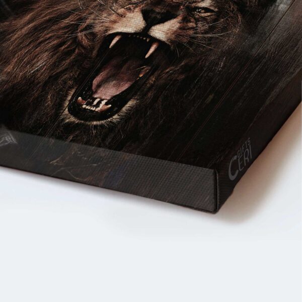 Jesus Portrait Poster: The Lion of Judah & Warrior of Christ – Black Background Home Decor Gift for Christian