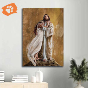 Savior s Embrace: Jesus Portrait Poster - Christian Home Decor Gift
