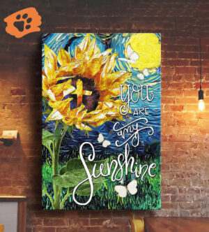 Starry Night Jesus Portrait Poster: Sunflower Moonlight Christian Home Decor Gift
