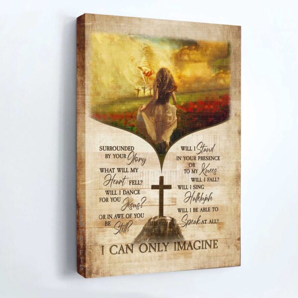 Jesus Portrait Poster Home Decor Gift – Beautiful World & Girl Christian Gift – I Can Only Imagine
