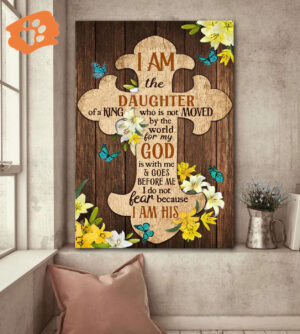 Christian Home Decor Gifts: Jesus Portrait & Lily Flower Posters - Daughter of a King Gift
