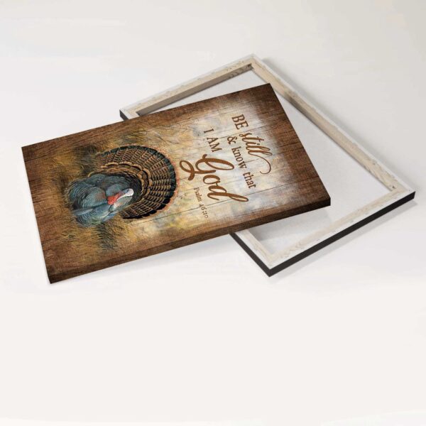 Christian Home Decor Gift: Jesus & Turkey Rice Field Painting Poster – Be Still And Know That I Am God