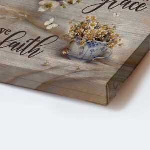 Vintage Flower Vase Still Life Painting Jesus Portrait Poster - Gift For Christian - Chose Love Show Grace Have Faith 1