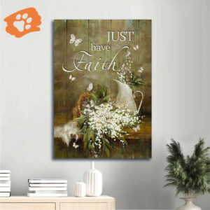 Vintage Jesus Portrait Poster - Baby Flower Still Art Home Decor Gift for Christian - Just Have Faith Gift Poster