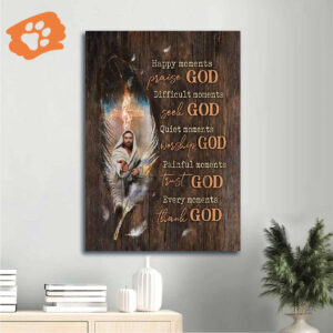 Christian Home Decor Gifts - Jesus Portrait & Feathers Poster Bundle