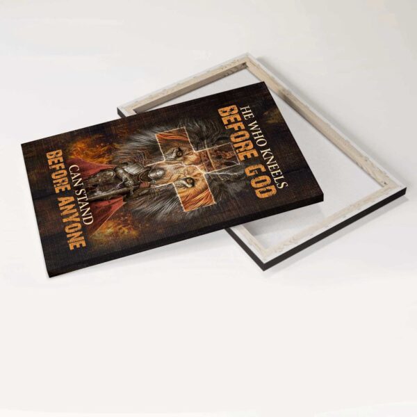 Warrior of Christ & Lion of Judah Jesus Portrait Poster – Christian Home Decor Gift