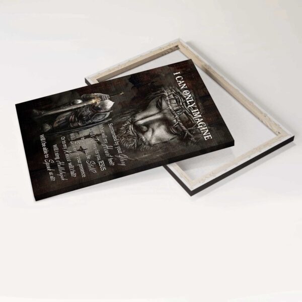 Warrior of God Jesus Portrait Poster – Christian Home Decor Gift – Black and White Painting – I Can Only Imagine