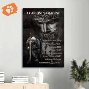 Warrior of God Jesus Portrait Poster - Christian Home Decor Gift - Black and White Painting - I Can Only Imagine