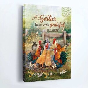 Christian Home Decor Gift: Jesus Portrait & Rooster Watercolor Meadow Poster 1