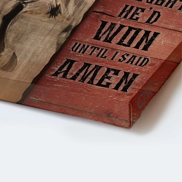 Christian Home Decor Gift: Jesus & White Horse Painting Poster – Amen Victory
