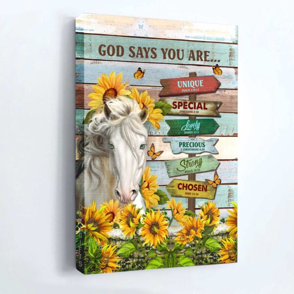 Christian Home Decor Gift: Jesus Portrait Poster with White Horse and Sunflower – Unique Special Lovely Precious Strong Chosen
